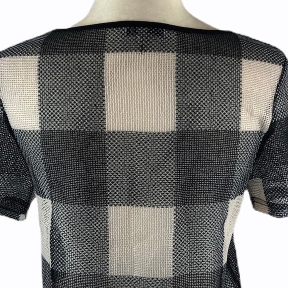 Jenn. Mesh Plaid Crop Top - Picture 6 of 8